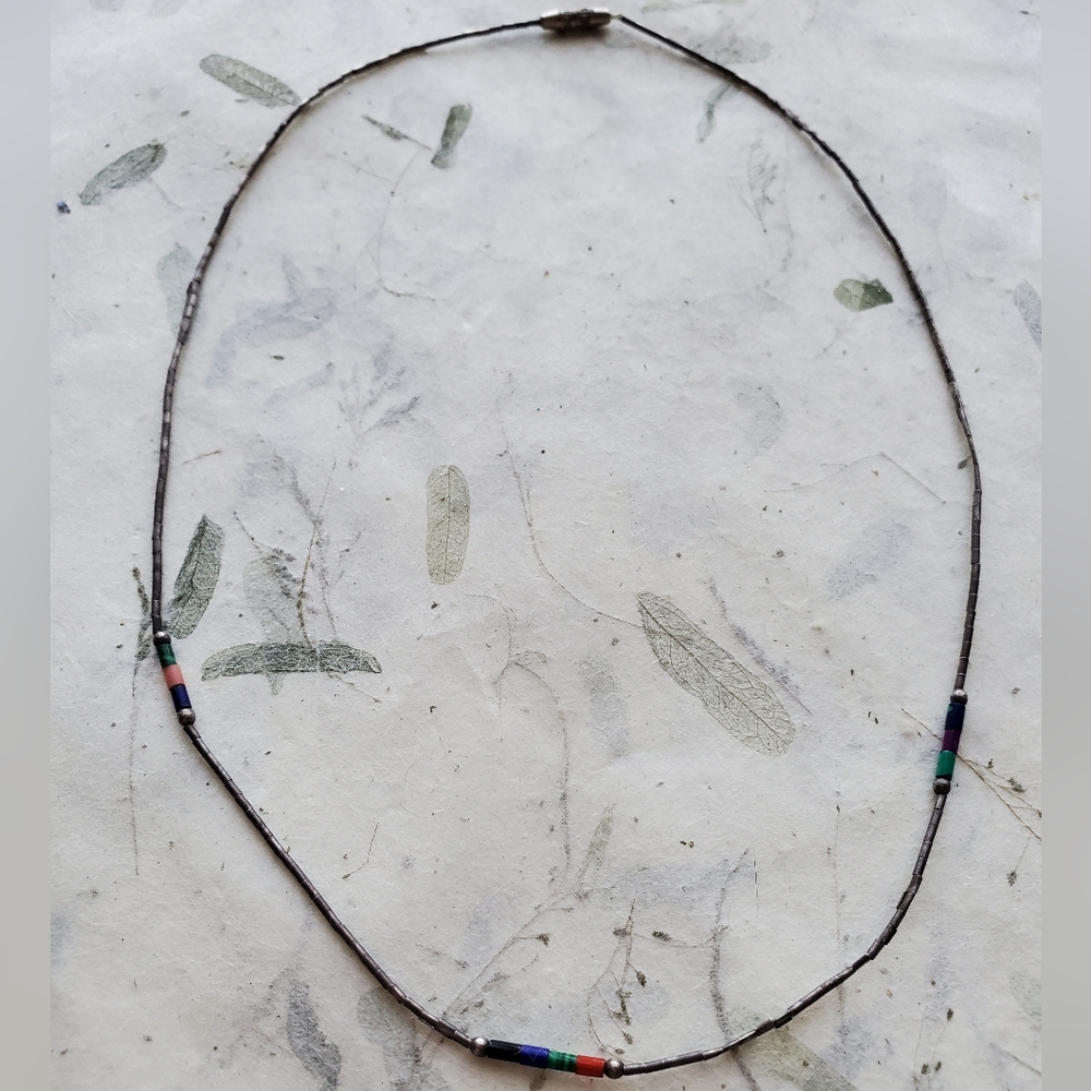 For Parts Or As Is Vintage Native American Liquid Silver Necklace